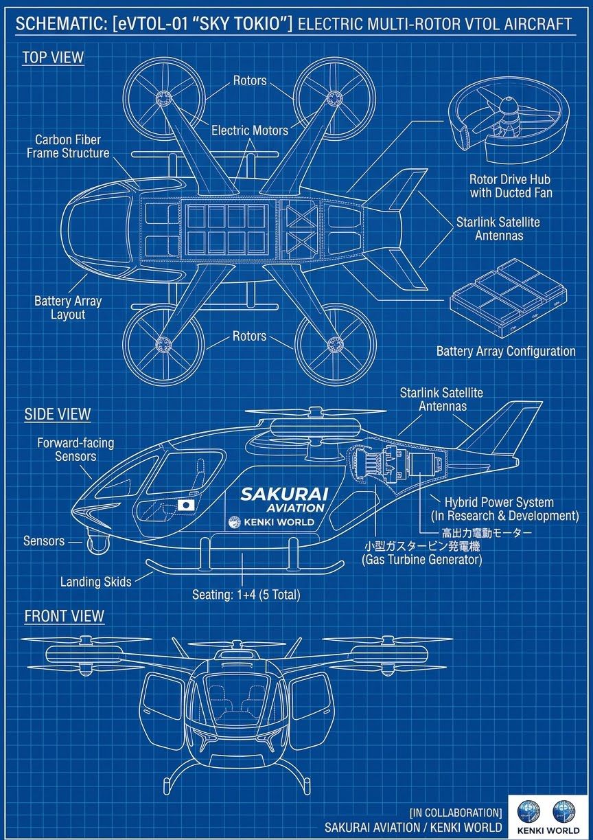 Sky Tokio English aircraft schematic